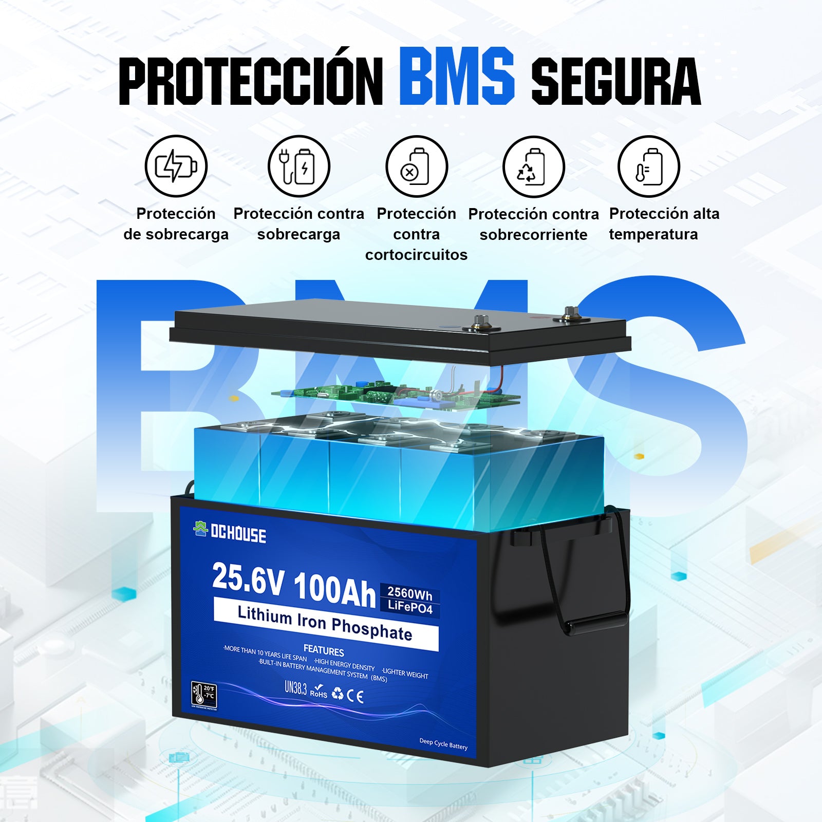 24V 100Ah Deep Cycle LiFePO4 Lithium Battery