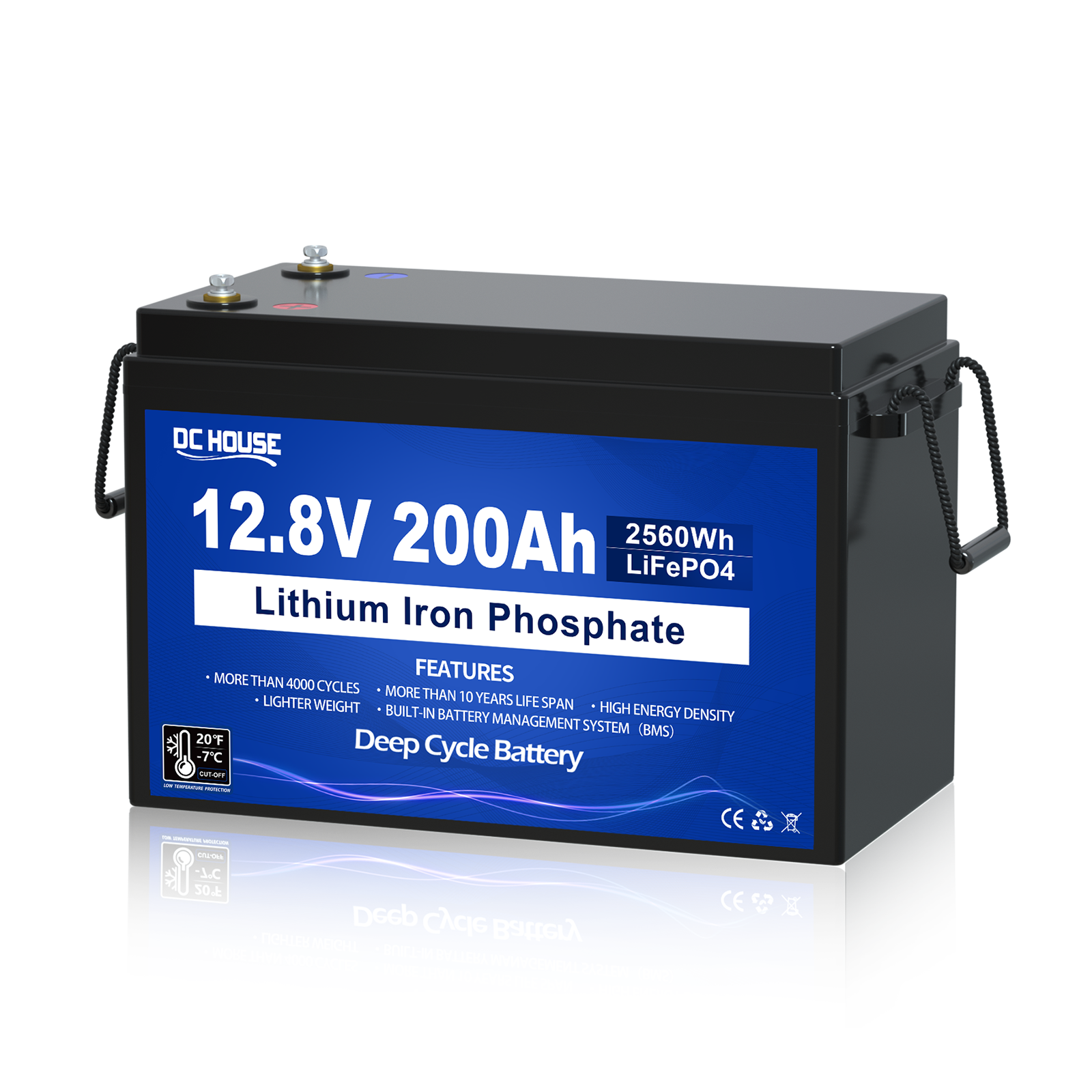 12V 200Ah Deep Cycle LiFePO4 Lithium Low Temp Protection Battery
