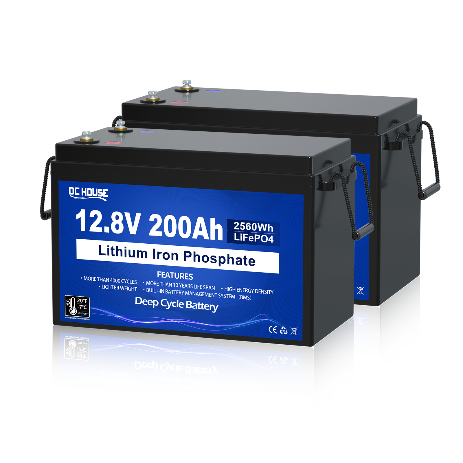 12V 200Ah Deep Cycle LiFePO4 Lithium Low Temp Protection Battery