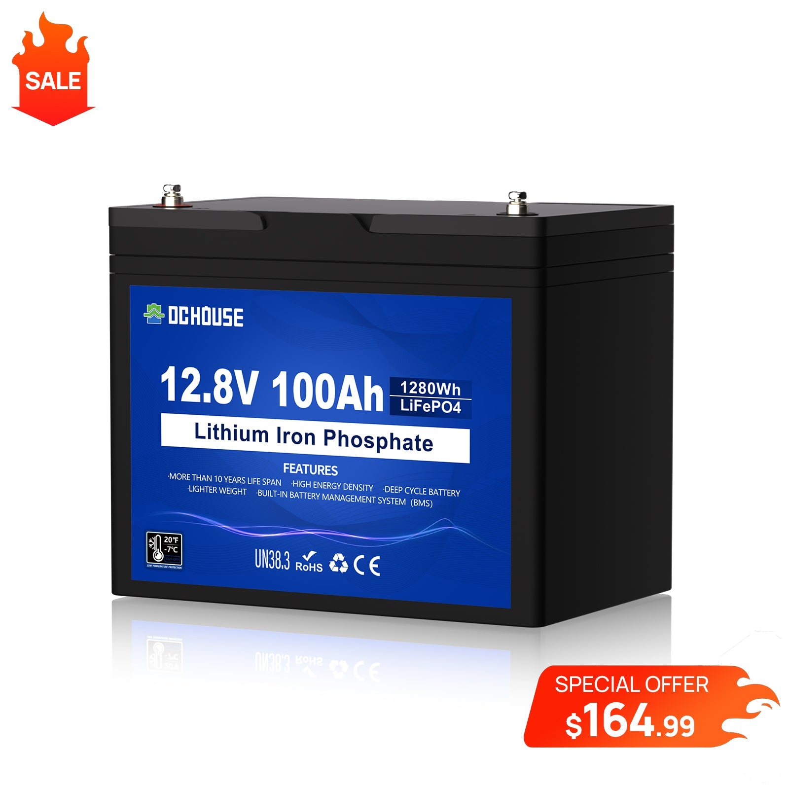 12V 200Ah Deep Cycle LiFePO4 Lithium Low Temp Protection Battery