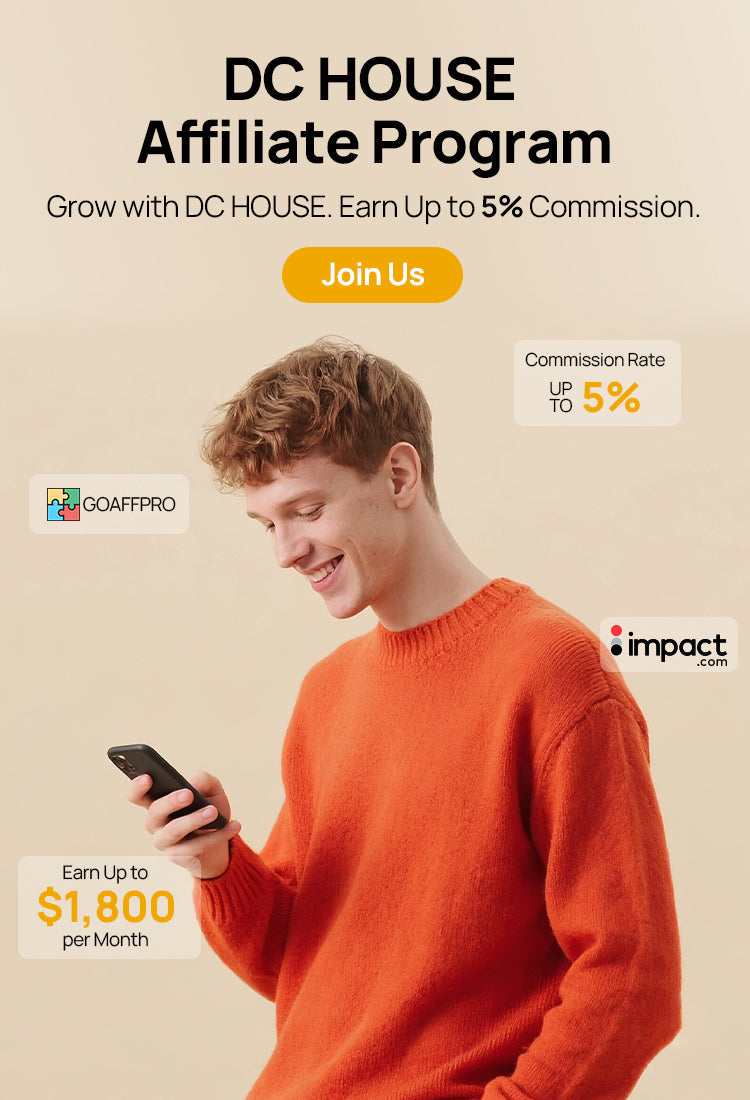 DC HOUSE Affiliate Program – Earn up to 5% commission promoting LiFePO₄ batteries for golf carts, RVs, solar, and marine systems.